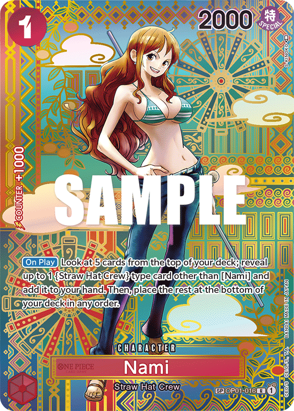 OP01-016 R SP ENG Nami Rare Character Card (Parallel Special) Boutique Carte One Piece OP01-016 R SP ENG Nami Rare Character Card (Parallel Special) Boutique Carte One Piece