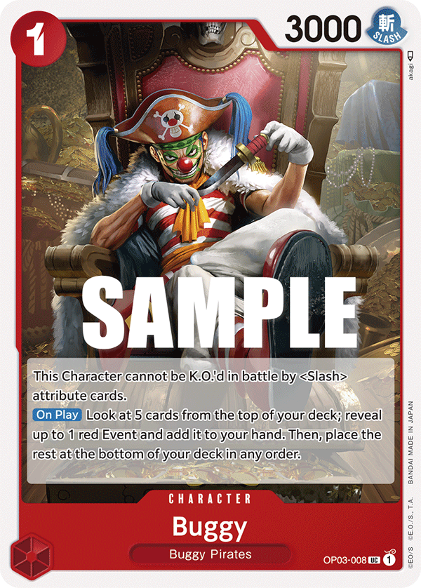 OP03-008 UC ENG Buggy Carte personnage uncommon