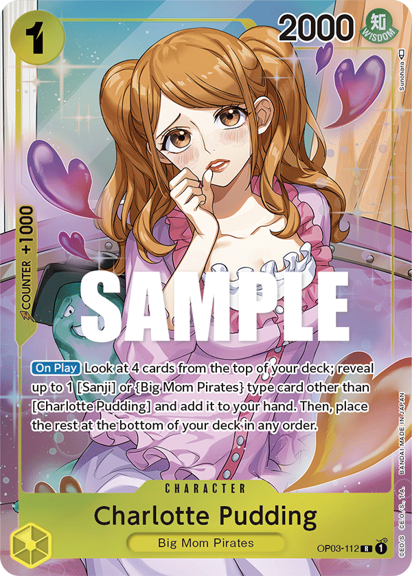 one piece tcg charlotte pudding deck Custom Leader OP08 Karte Custom - Hyper-gloss Full Holo Foil Character Cost One Piece TCG Charlotte Pudding