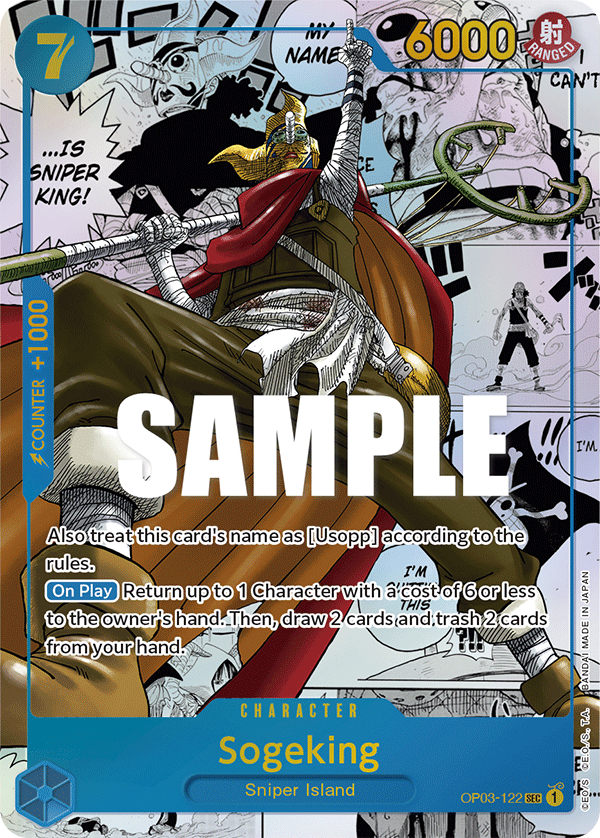 OP03-122 SEC ENG Sogeking (Parallel Manga background) Secret rare char Boutique Carte One Piece OP03-122 SEC ENG Sogeking (Parallel Manga background) Secret rare char Boutique Carte One Piece
