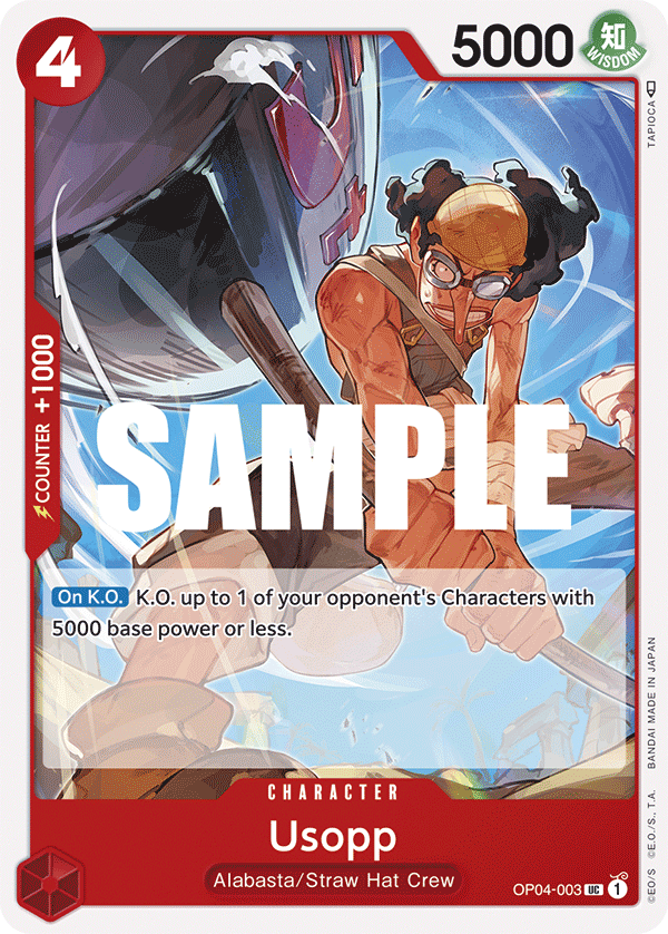OP04-003 UC ENG Usopp Uncommon Character Card OP04-003 UC ENG Usopp Uncommon Character Card