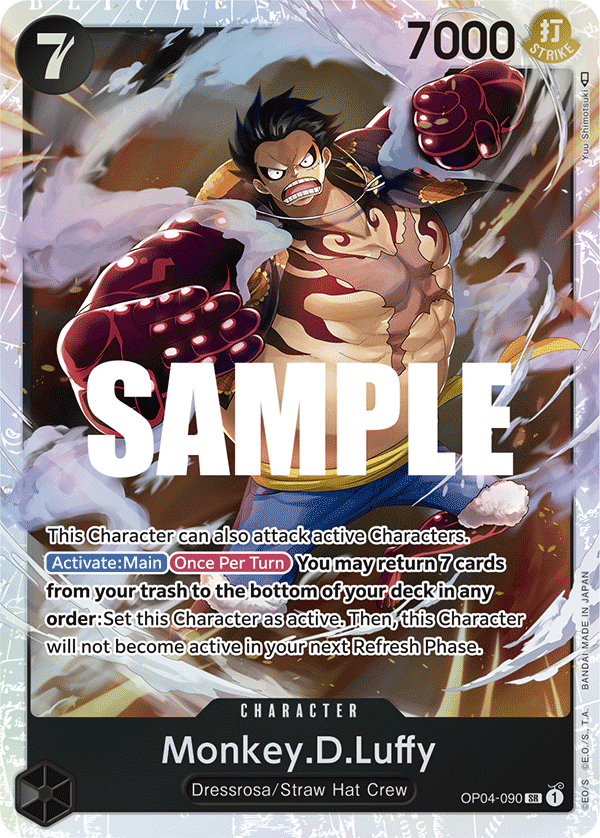 luffy gear 4 png OP04-090 SR ENG Monkey D. Luffy Super Rare Character Card – Boutique Carte One Piece