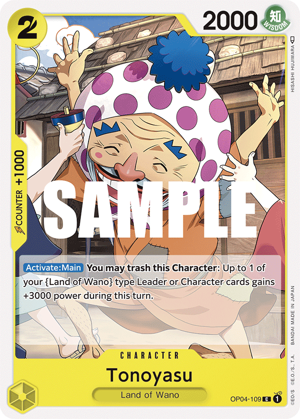 OP04-109 C ENG Tonoyasu Common Character Card Boutique Carte One Piece OP04-109 C ENG Tonoyasu Common Character Card Boutique Carte One Piece