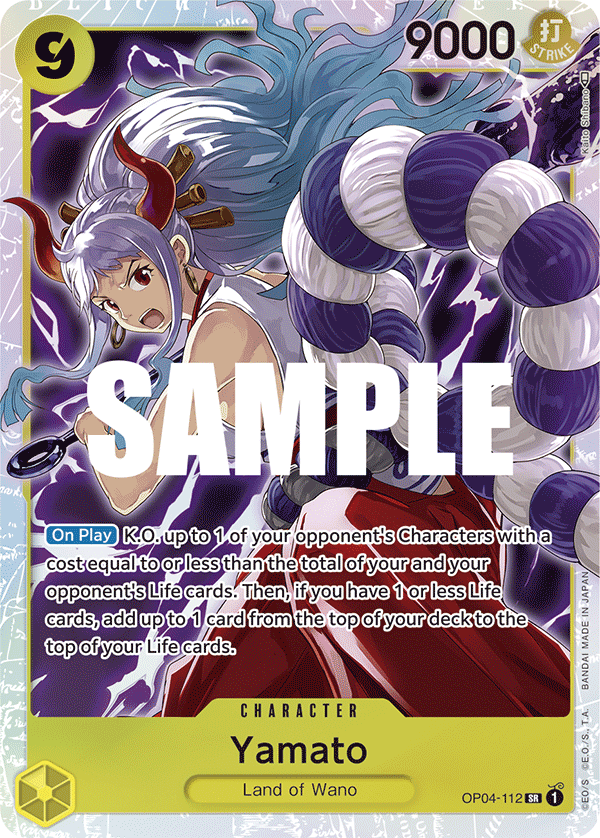 OP04-112 SR ENG Yamato Super Rare Character Card Boutique Carte One Piece OP04-112 SR ENG Yamato Super Rare Character Card Boutique Carte One Piece