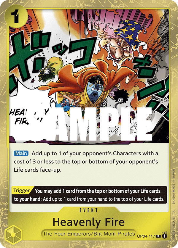 one piece card game event OP04-117 R ENG Heavenly Fire Rare Event Card