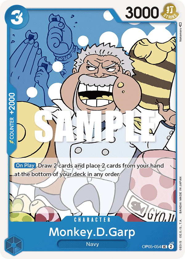 OP05-054 UC ENG Monkey D. Garp Uncommon Character Card Boutique Carte One Piece OP05-054 UC ENG Monkey D. Garp Uncommon Character Card Boutique Carte One Piece