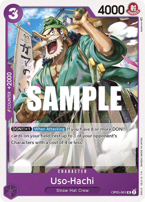 OP05-061 UC ENG Uso-Hachi Uncommon Character Card Boutique Carte One Piece OP05-061 UC ENG Uso-Hachi Uncommon Character Card Boutique Carte One Piece