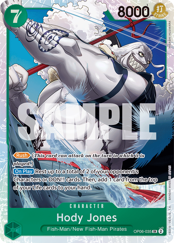 OP06-035 SR ENG Hody Jones Carte personnage super rare