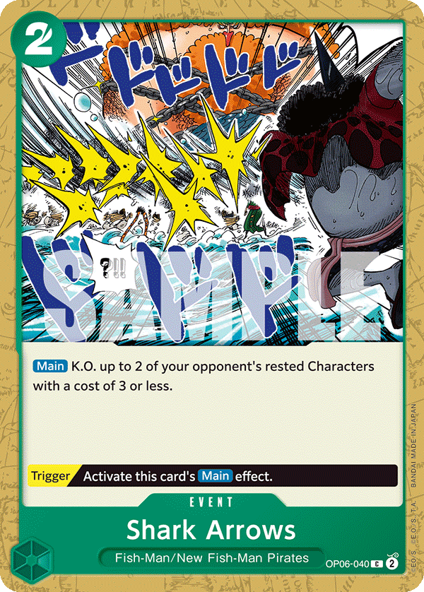 OP06-040 C ENG Shark Arrows Carte évènement commune