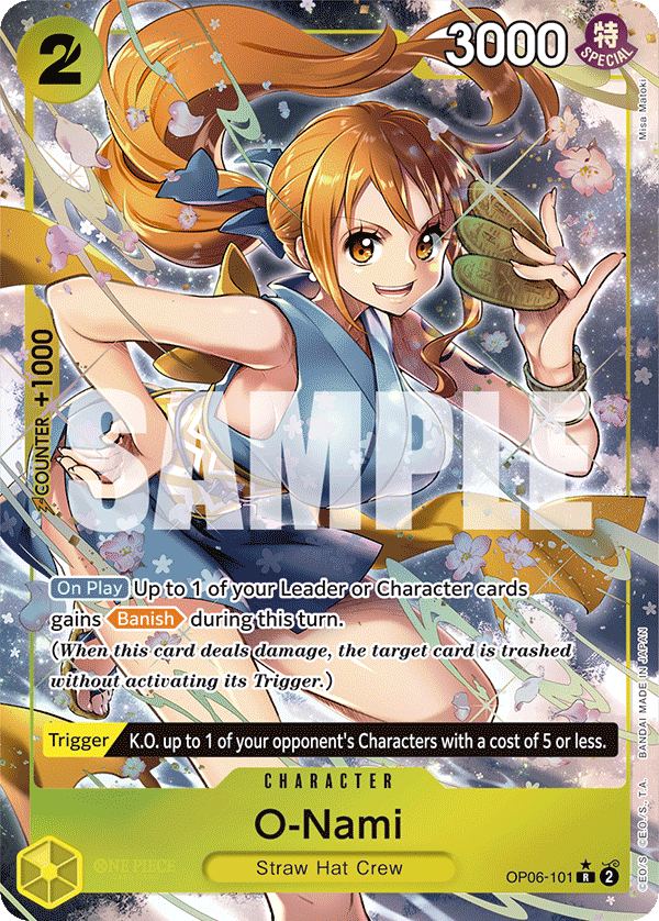OP06-101 R ENG O-Nami (Parallel) Rare Character Card Boutique Carte One Piece OP06-101 R ENG O-Nami (Parallel) Rare Character Card Boutique Carte One Piece