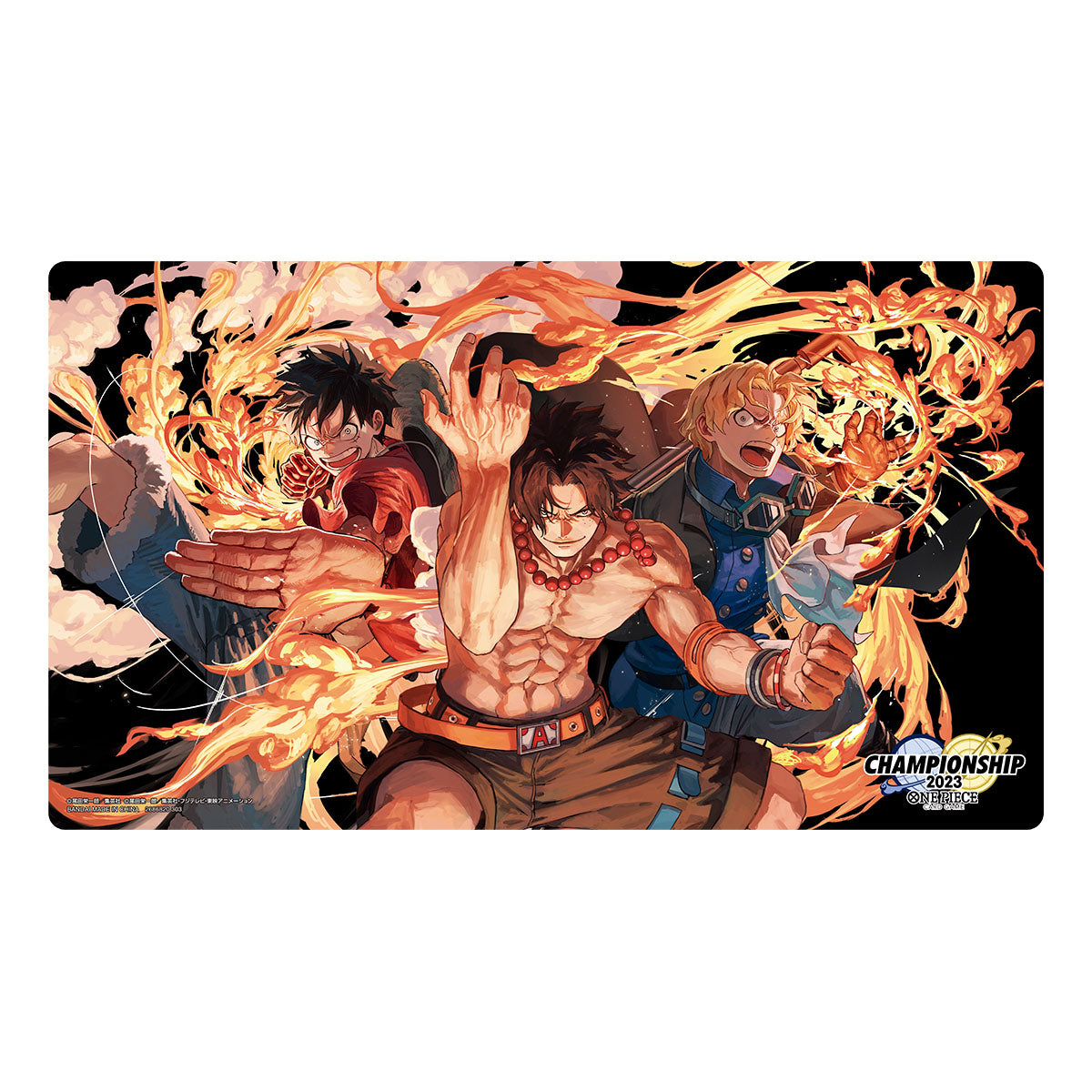 Tapis de jeu et Boîte de rangement - Ace/Sabo/Luffy ENG