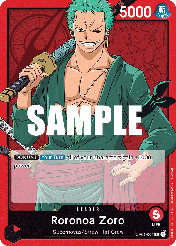 OP01-001 L ENG Roronoa Zoro Leader Card