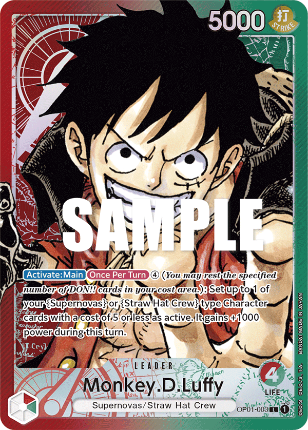 OP01-003 L ENG Monkey D. Luffy Parallel Leader Card