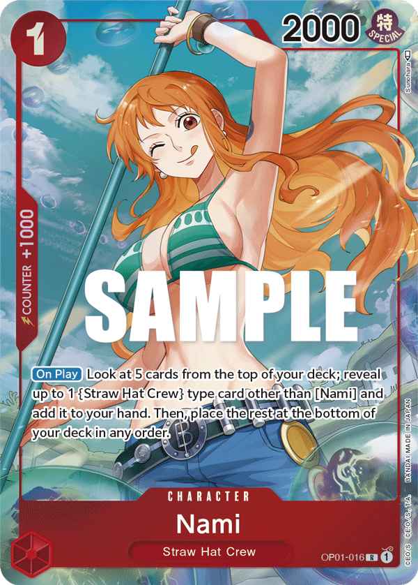 OP01-016 R ENG Nami Parallel Rare character card – Cartes One Piece Card  Game TCG