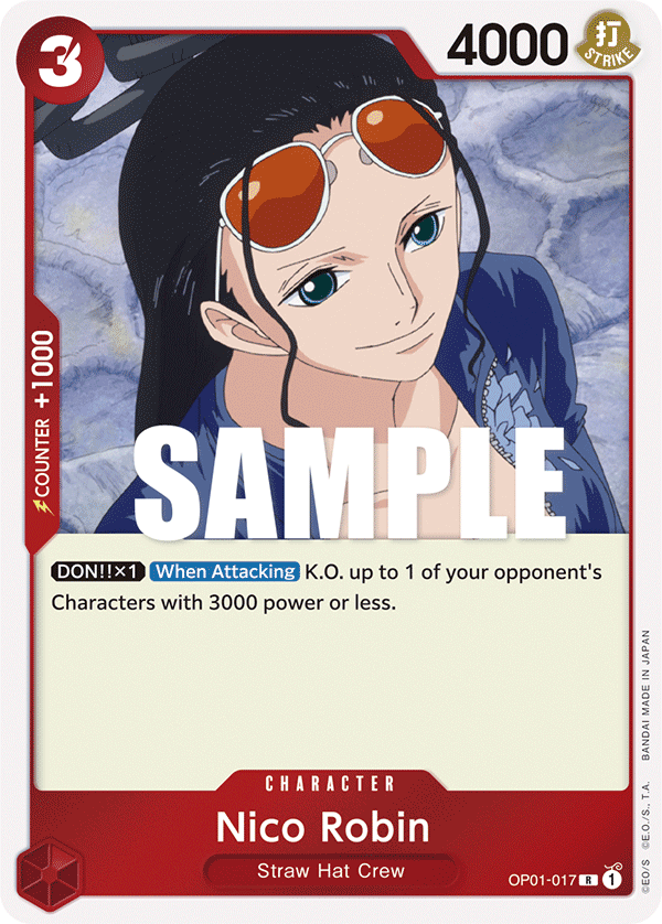 OP01-017 R ENG Nico Robin Rare Character Card
