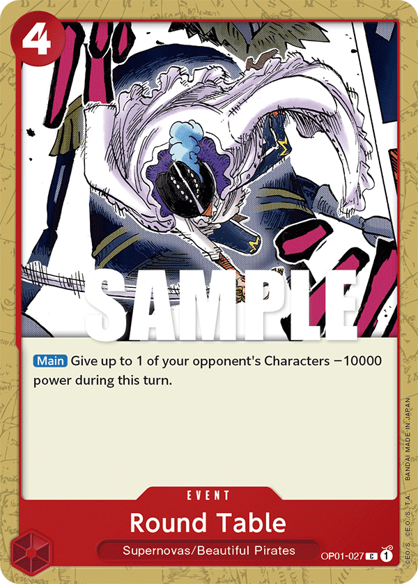 OP01-027 C ENG Round Table Common Event Card Boutique Carte One Piece OP01-027 C ENG Round Table Common Event Card Boutique Carte One Piece