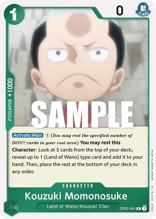 OP01-041 R ENG Kouzuki Momonosuke Rare Character Card