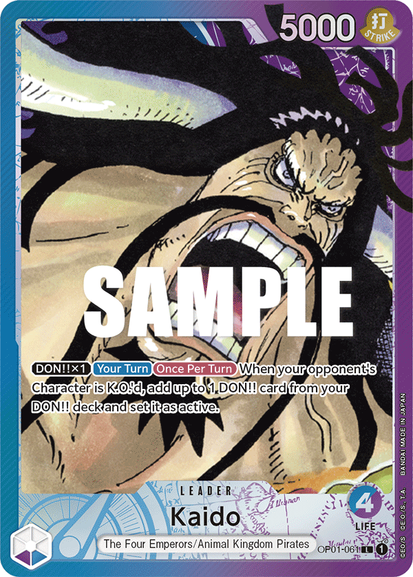 OP01-061 L ENG Kaido Parallel Leader card