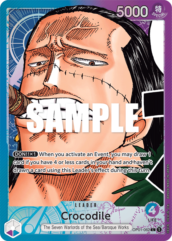 OP01-062 L ENG Crocodile Parallel Leader card