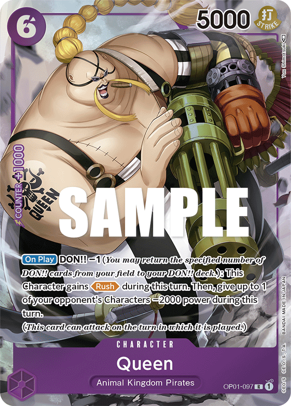 OP01-097 R ENG Queen Parallel Rare character card