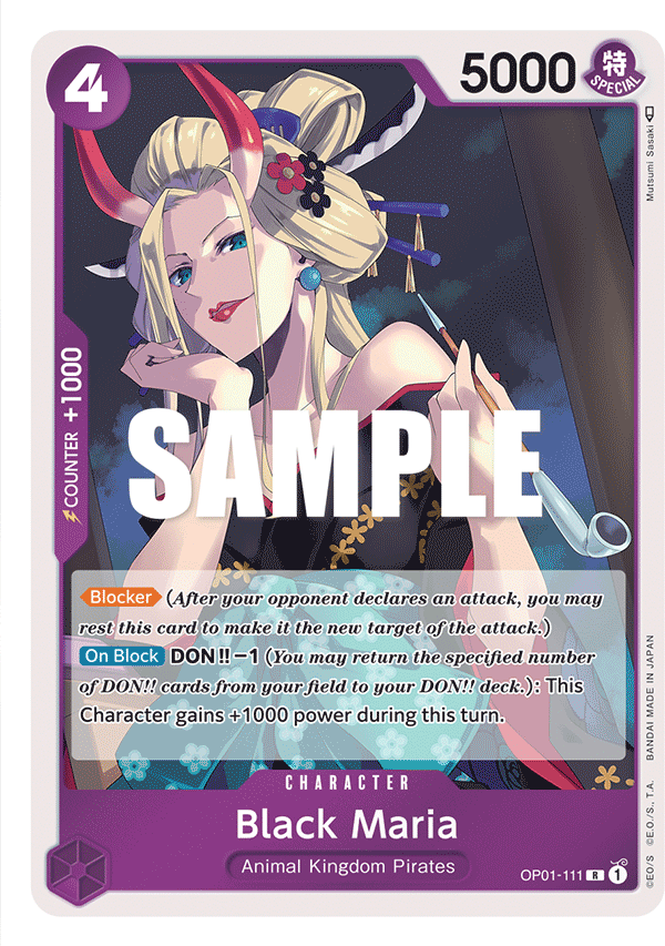 OP01-111 R ENG Black Maria Rare Character Card