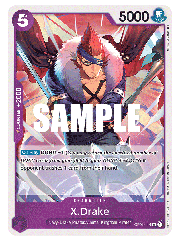 OP01-114 R ENG X Drake Rare Character Card