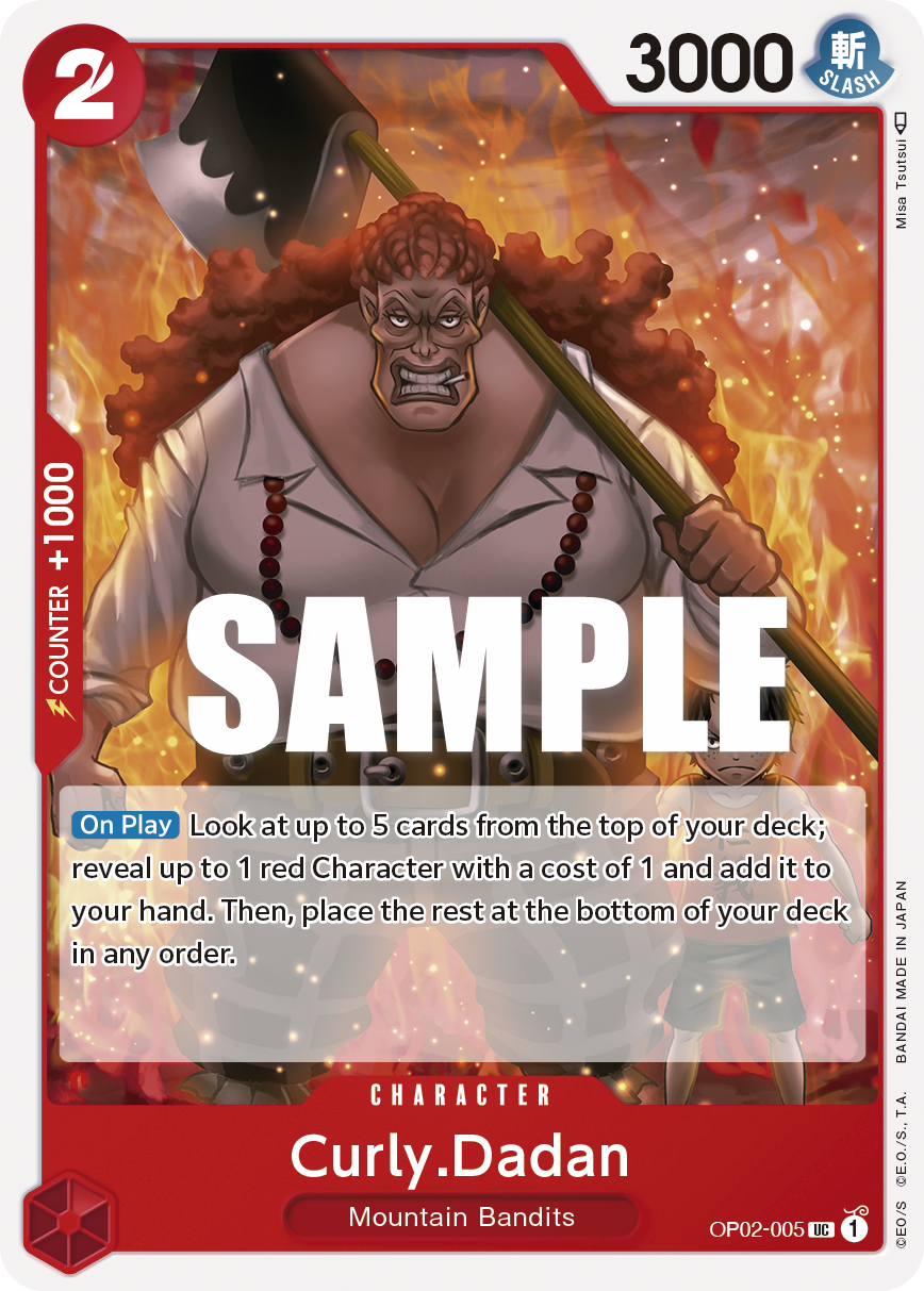 OP02-005 UC ENG Curly Dadan Carte personnage uncommon