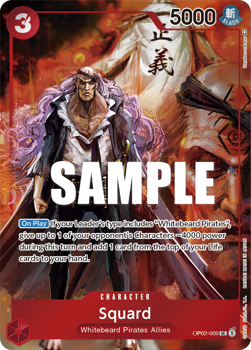 OP02-009 UC ENG Squard Carte personnage uncommon Parallèle