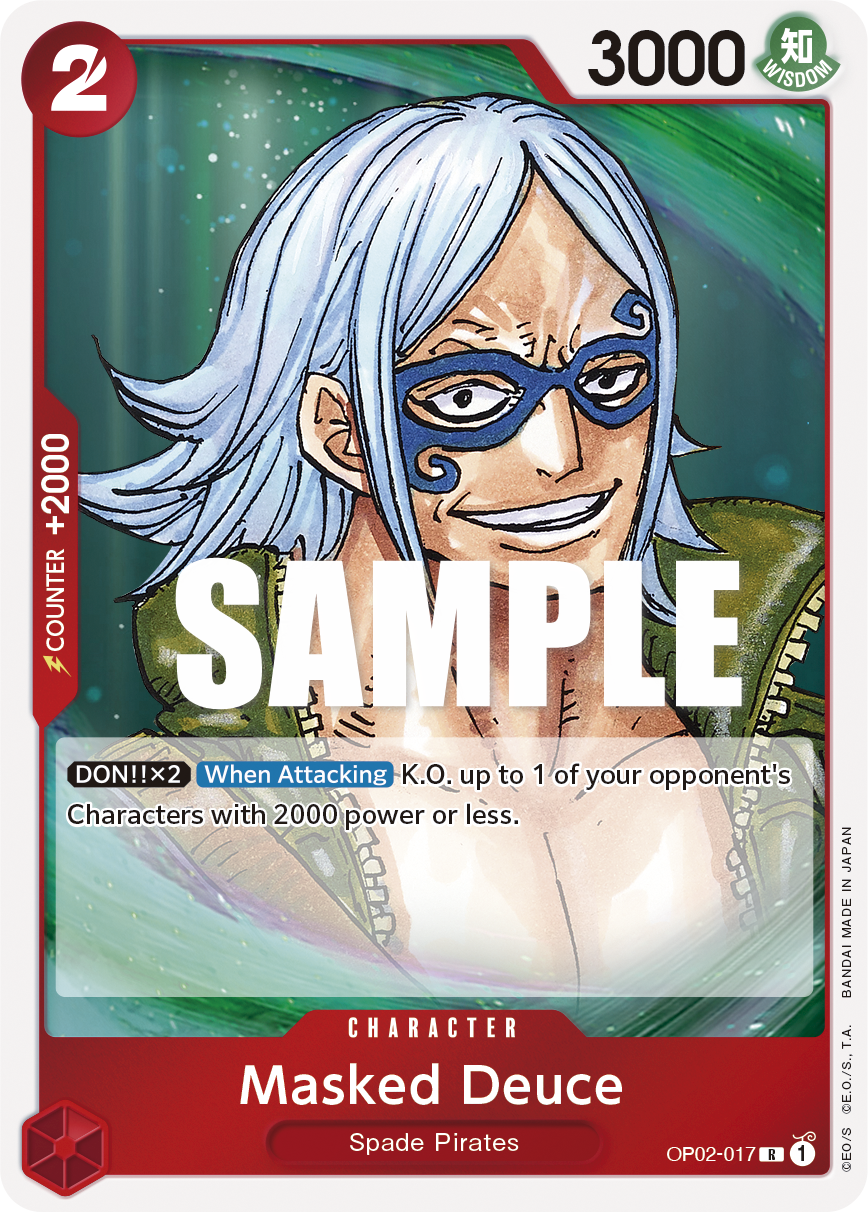 OP02-017 R ENG Masked Deuce Rare Character Card