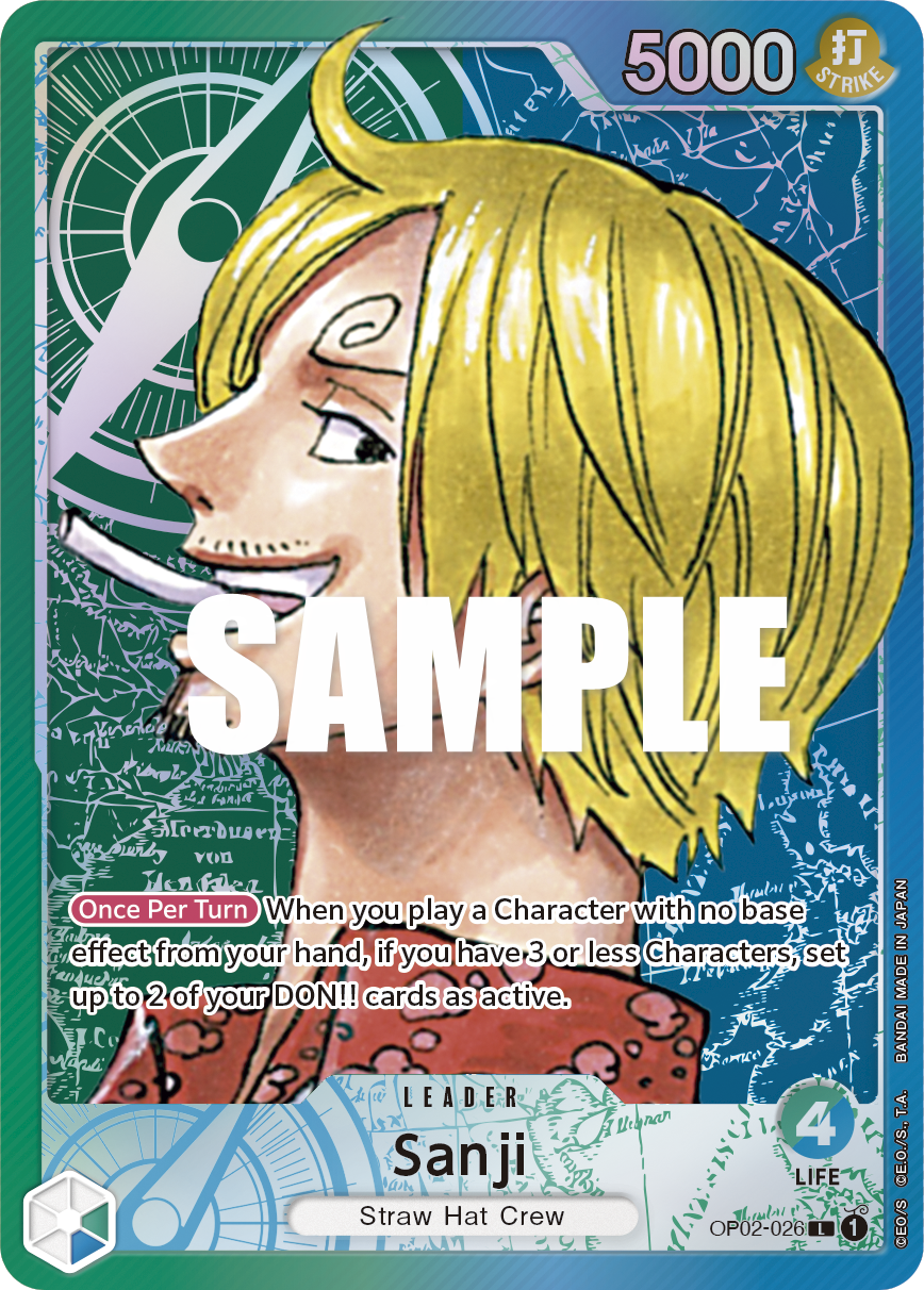 OP02-026 L ENG Sanji Parallel Leader Card Boutique Carte One Piece OP02-026 L ENG Sanji Parallel Leader Card Boutique Carte One Piece
