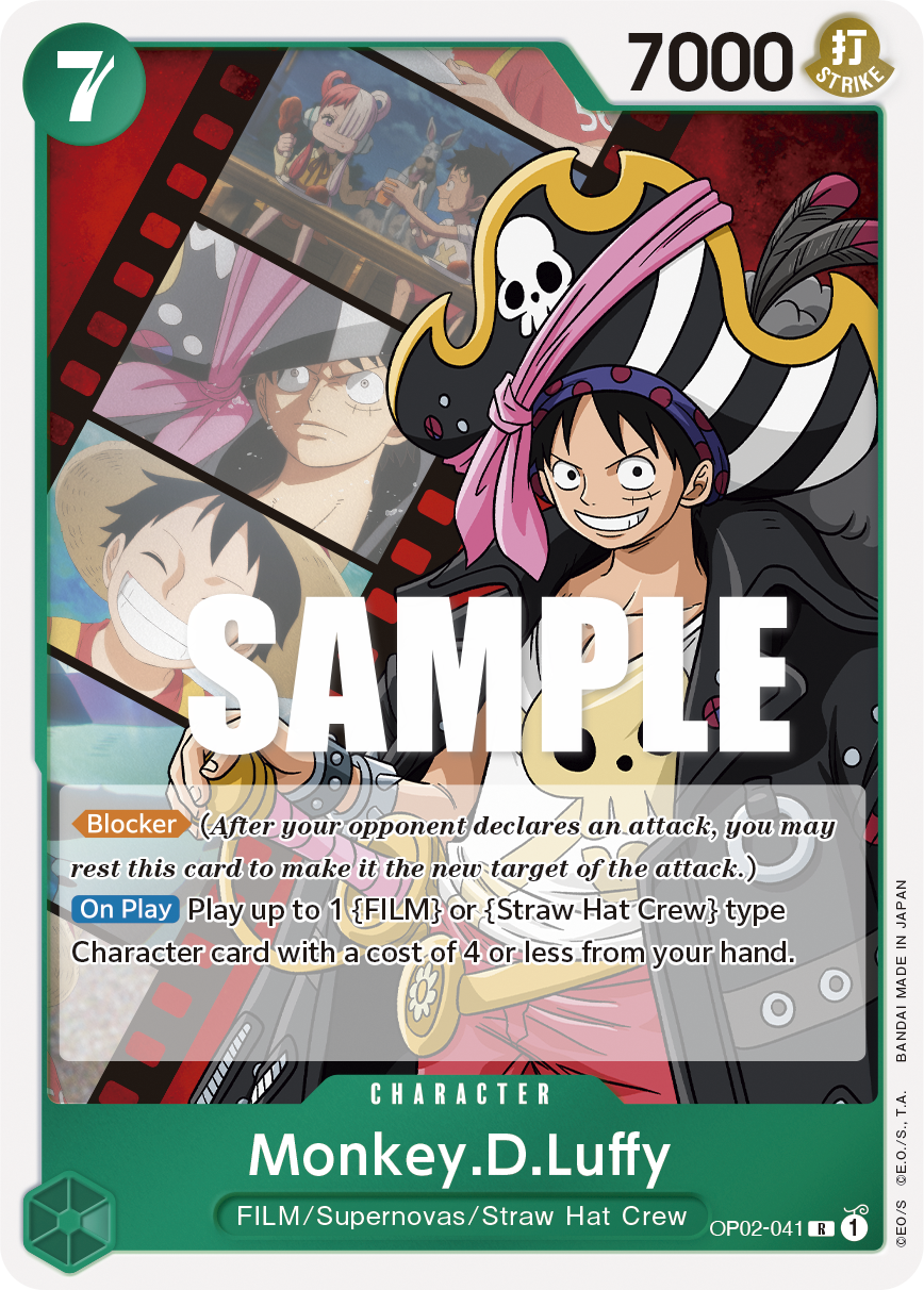OP02-041 R ENG Monkey D. Luffy Carte personnage rare