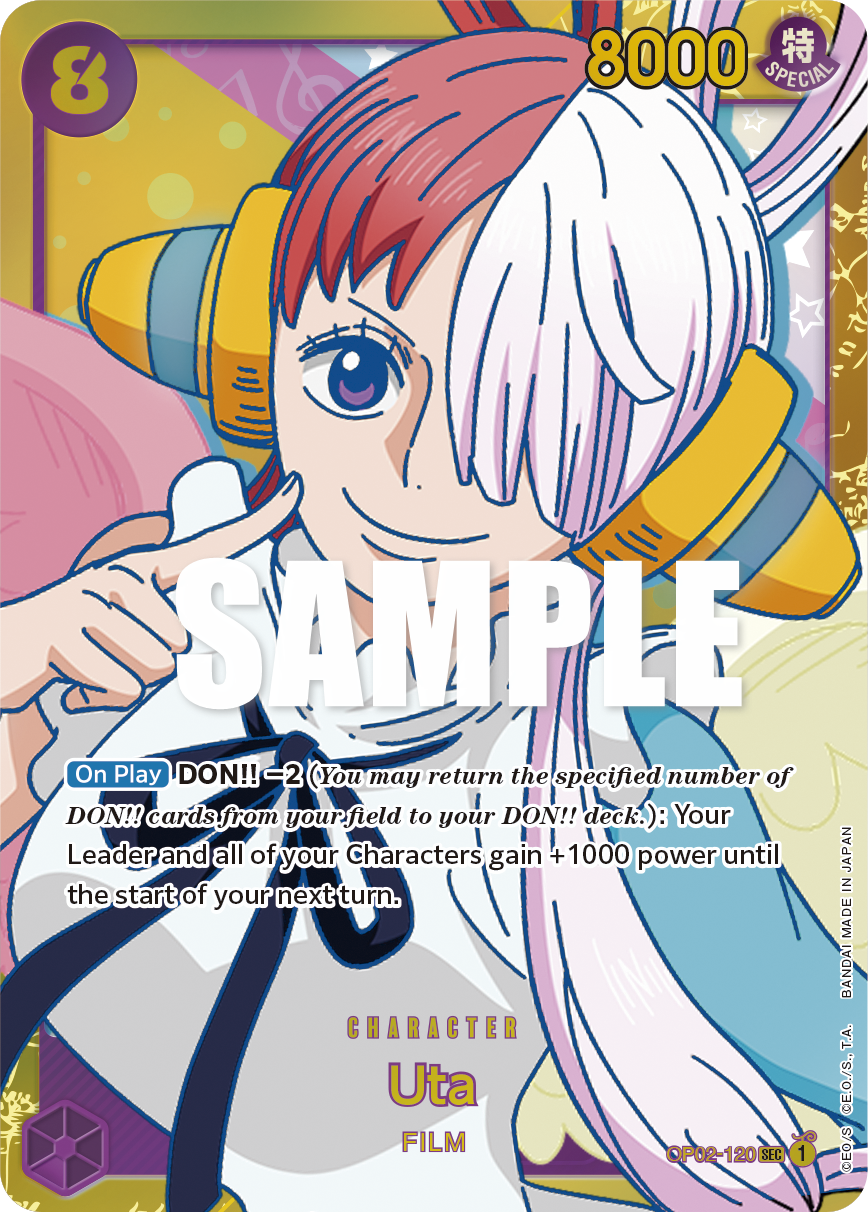 OP02-120 SEC ENG Uta Carte personnage Secret rare