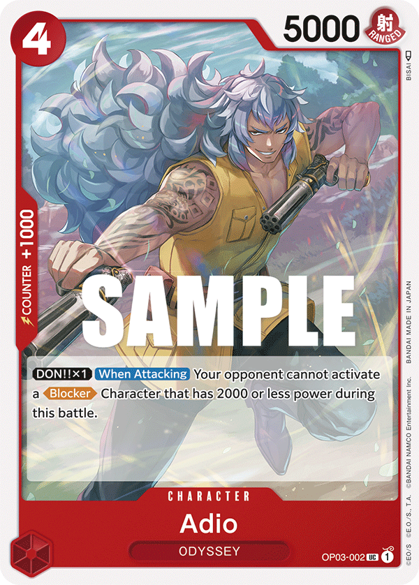 OP03-002 UC ENG Adio Uncommon Character Card