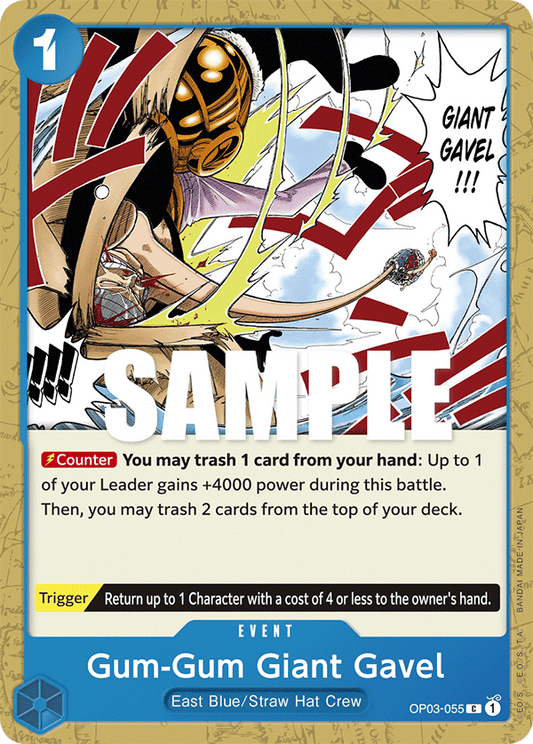 OP03-055 C ENG Gum-Gum Giant Gavel Common Event Card