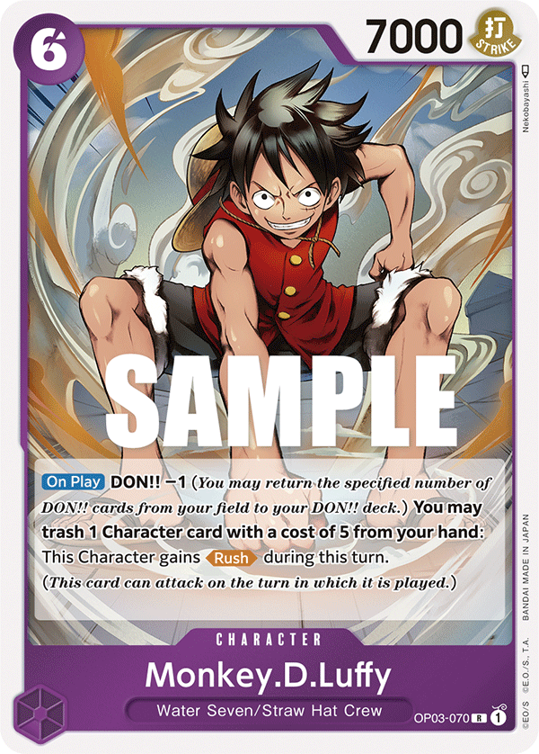 OP03-070 R ENG Monkey D. Luffy Rare Character Card