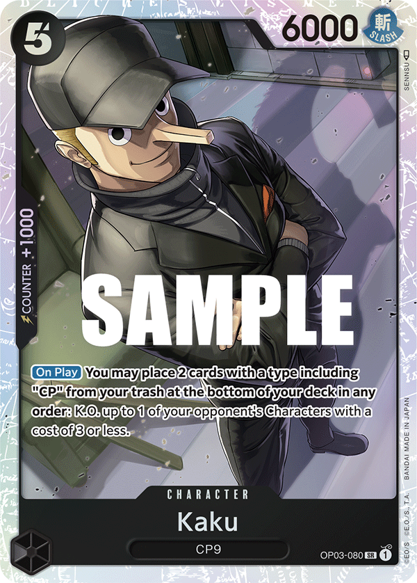 OP03-080 SR ENG Kaku Super Rare Character Card