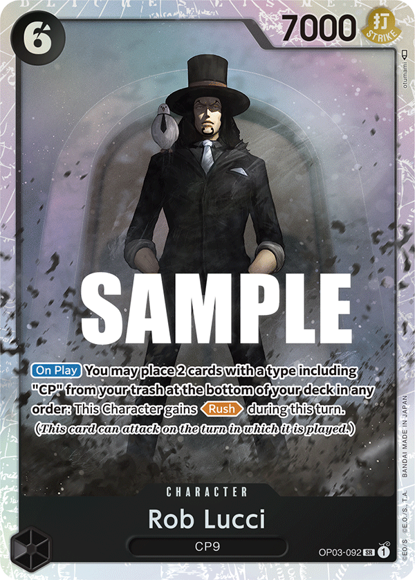 OP03-092 SR ENG Rob Lucci Super Rare Character Card