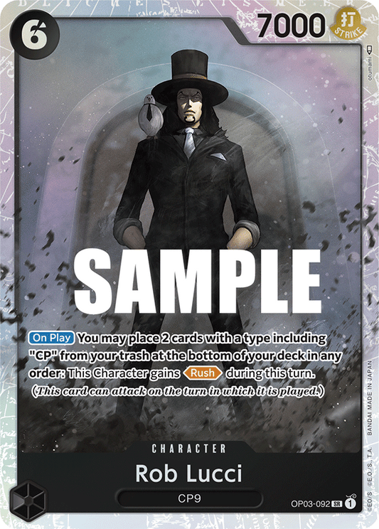 OP03-092 SR ENG Rob Lucci Super Rare Character Card