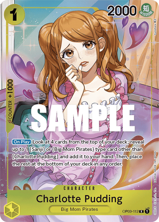 OP03-112 R ENG Charlotte Pudding (Parallel) Rare character card