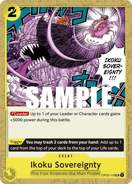OP03-118 UC ENG Ikoku Sovereignty Uncommon Event Card