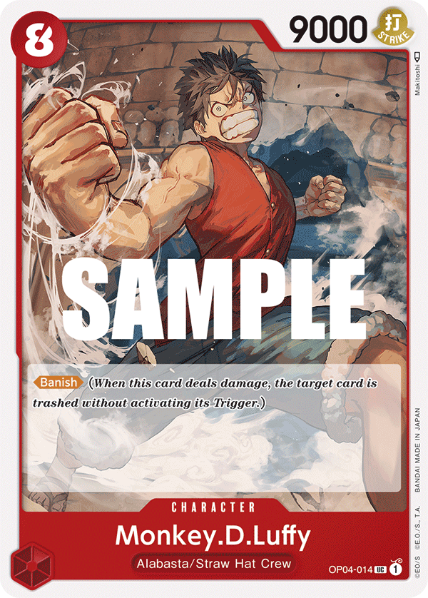 OP04-014 UC ENG Monkey D. Luffy Carte personnage uncommon