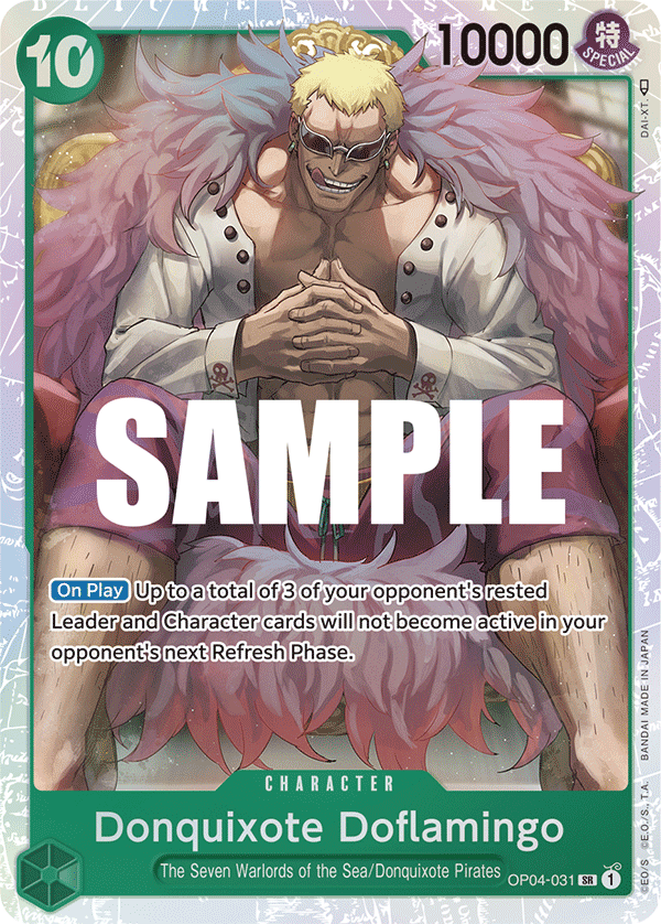 OP04-031 SR ENG Donquixote Doflamingo Carte personnage super rare