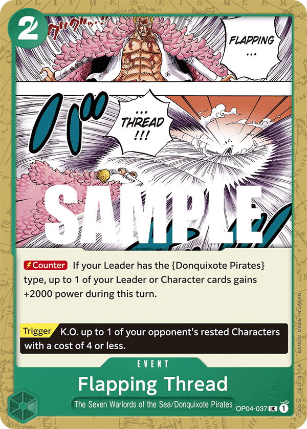 OP04-037 UC ENG Flapping Thread Uncommon event card