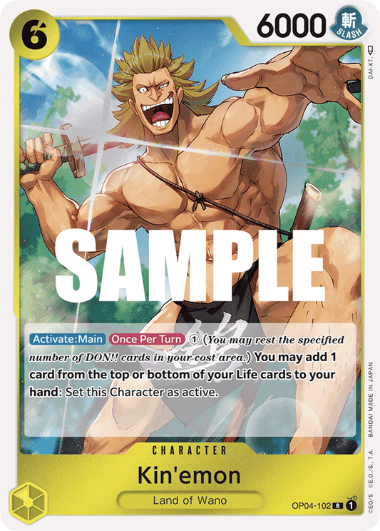 OP04-102 R ENG Kin'emon Rare Character Card