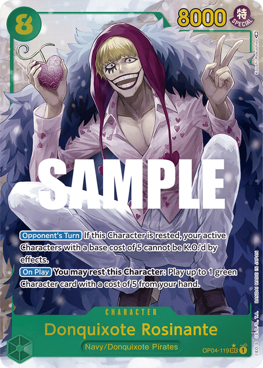 OP04-119 SEC ENG Donquixote Rosinante (Parallel) Rare Secret Character Card