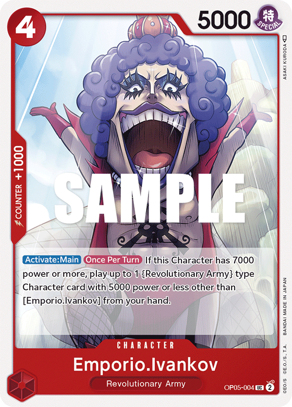 OP05-004 UC ENG Emporio Ivankov Carte personnage uncommon