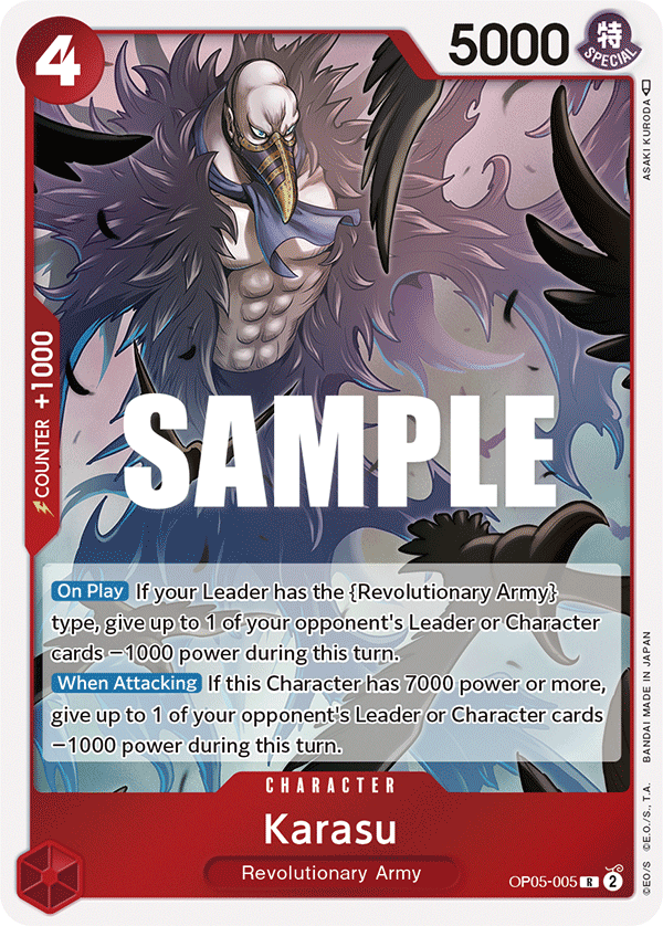 OP05-005 R ENG Karasu Rare Character Card