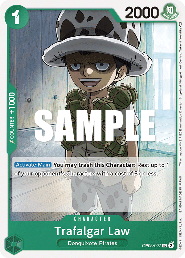 OP05-027 UC ENG Trafalgar Law Uncommon Character Card