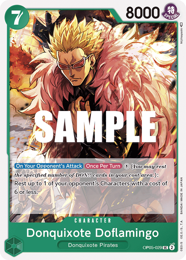 OP05-029 UC ENG Donquixote Doflamingo Carte personnage uncommon