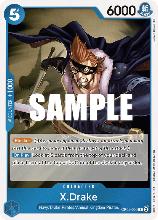 OP05-055 R ENG X. Drake Rare Character Card